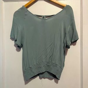 Paper Crane blue top with back tie